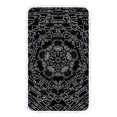 Illustration Black White Rosette Mandala Ornament Wallpaper Memory Card Reader (rectangular) by Wegoenart