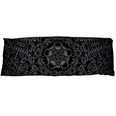 Illustration Black White Rosette Mandala Ornament Wallpaper Body Pillow Case Dakimakura (two Sides) by Wegoenart