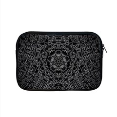 Illustration Black White Rosette Mandala Ornament Wallpaper Apple Macbook Pro 15  Zipper Case by Wegoenart