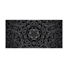 Illustration Black White Rosette Mandala Ornament Wallpaper Yoga Headband by Wegoenart