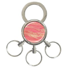 Illustration Graphic Pattern Texrure Pink Maeble 3-ring Key Chain by Wegoenart