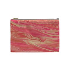 Illustration Graphic Pattern Texrure Pink Maeble Cosmetic Bag (medium)