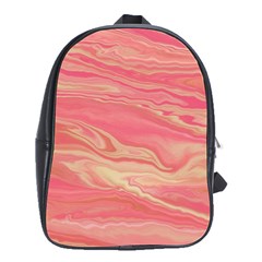 Illustration Graphic Pattern Texrure Pink Maeble School Bag (large) by Wegoenart