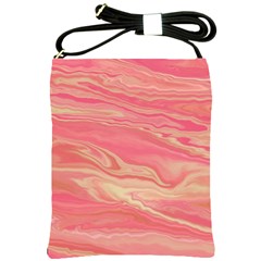 Illustration Graphic Pattern Texrure Pink Maeble Shoulder Sling Bag by Wegoenart