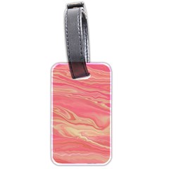 Illustration Graphic Pattern Texrure Pink Maeble Luggage Tag (two Sides) by Wegoenart