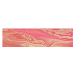 Illustration Graphic Pattern Texrure Pink Maeble Oblong Satin Scarf (16  X 60 ) by Wegoenart