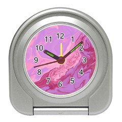 Illustration Art Pink Design Wallpaper Travel Alarm Clock by Wegoenart