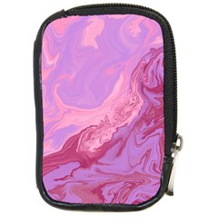 Illustration Art Pink Design Wallpaper Compact Camera Leather Case by Wegoenart