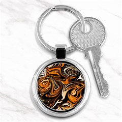 Illustration Abstract Pattern Modern Art Design Fantasy Surreal Key Chain (round) by Wegoenart