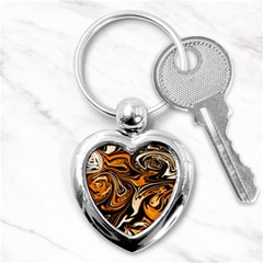 Illustration Abstract Pattern Modern Art Design Fantasy Surreal Key Chain (heart) by Wegoenart