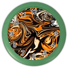 Illustration Abstract Pattern Modern Art Design Fantasy Surreal Color Wall Clock by Wegoenart