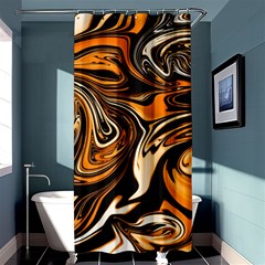 Illustration Abstract Pattern Modern Art Design Fantasy Surreal Shower Curtain 36  X 72  (stall)  by Wegoenart