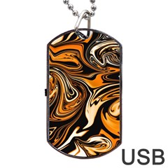 Illustration Abstract Pattern Modern Art Design Fantasy Surreal Dog Tag Usb Flash (two Sides) by Wegoenart