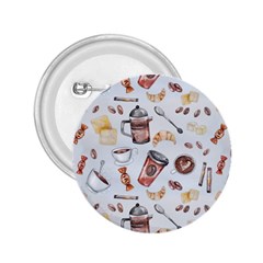 Coffee Coffeemania Caffeine Pattern 2 25  Buttons by Wegoenart