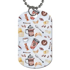 Coffee Coffeemania Caffeine Pattern Dog Tag (two Sides) by Wegoenart