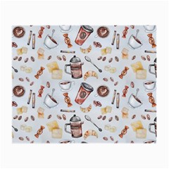 Coffee Coffeemania Caffeine Pattern Small Glasses Cloth (2 Sides) by Wegoenart