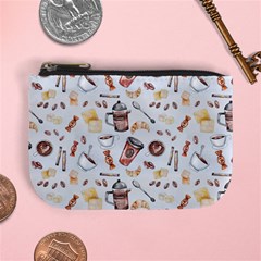 Coffee Coffeemania Caffeine Pattern Mini Coin Purse by Wegoenart