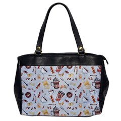 Coffee Coffeemania Caffeine Pattern Oversize Office Handbag by Wegoenart