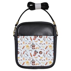 Coffee Coffeemania Caffeine Pattern Girls Sling Bag by Wegoenart