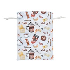 Coffee Coffeemania Caffeine Pattern Lightweight Drawstring Pouch (l) by Wegoenart