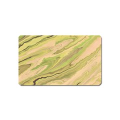 Green Pattern Texture Marble Magnet (name Card) by Wegoenart