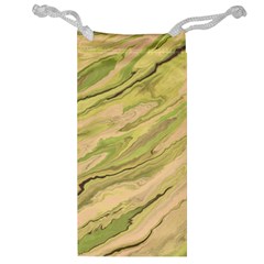 Green Pattern Texture Marble Jewelry Bag by Wegoenart