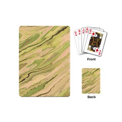 Green Pattern Texture Marble Playing Cards Single Design (mini) by Wegoenart