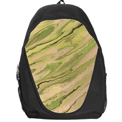 Green Pattern Texture Marble Backpack Bag by Wegoenart