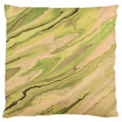 Green Pattern Texture Marble Standard Flano Cushion Case (one Side) by Wegoenart