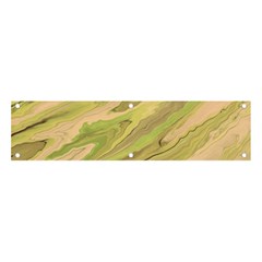 Green Pattern Texture Marble Banner And Sign 4  X 1  by Wegoenart