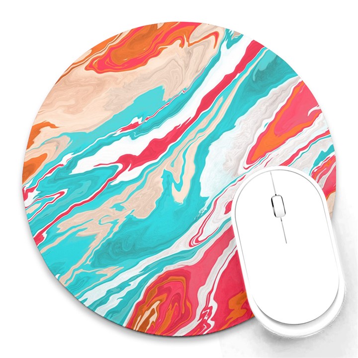 Stone Marble Texturw Pattern Round Mousepads