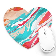 Stone Marble Texturw Pattern Heart Mousepads by Wegoenart