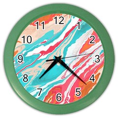 Stone Marble Texturw Pattern Color Wall Clock by Wegoenart