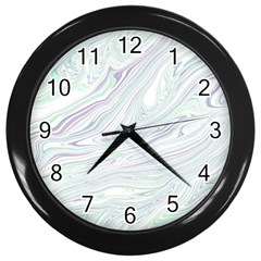 Illustration Marble Texture Marble Painting Wall Clock (black) by Wegoenart