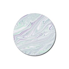 Illustration Marble Texture Marble Painting Rubber Coaster (round) by Wegoenart