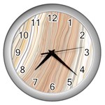 Marble Texture Marble Painting Wall Clock (Silver) Front