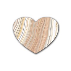 Marble Texture Marble Painting Rubber Heart Coaster (4 Pack) by Wegoenart