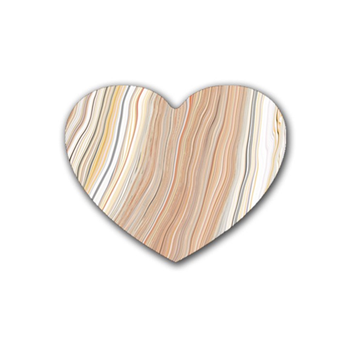 Marble Texture Marble Painting Rubber Heart Coaster (4 pack)