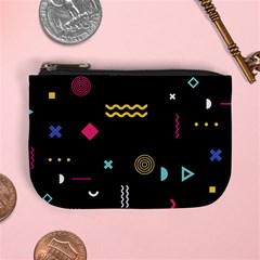 Illustration Geometric Art Colorful Shapes Mini Coin Purse by Wegoenart