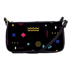 Illustration Geometric Art Colorful Shapes Shoulder Clutch Bag by Wegoenart