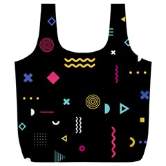 Illustration Geometric Art Colorful Shapes Full Print Recycle Bag (xxl) by Wegoenart