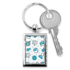 Pattern Business Graphics Seamless Key Chain (rectangle) by Wegoenart