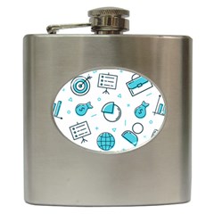 Pattern Business Graphics Seamless Hip Flask (6 Oz) by Wegoenart