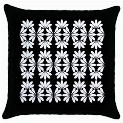 Illustration Floral Pattern Floral Background Throw Pillow Case (black) by Wegoenart