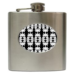 Illustration Floral Pattern Floral Background Hip Flask (6 Oz) by Wegoenart