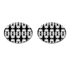 Illustration Floral Pattern Floral Background Cufflinks (oval) by Wegoenart