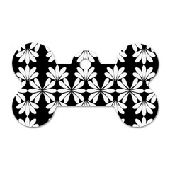 Illustration Floral Pattern Floral Background Dog Tag Bone (one Side) by Wegoenart