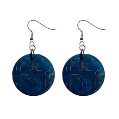 Illustration Abstract Art Artistic Celebration Mini Button Earrings by Wegoenart