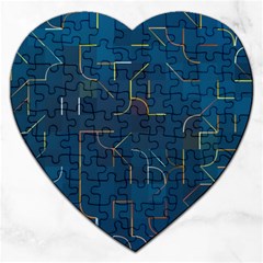 Illustration Abstract Art Artistic Celebration Jigsaw Puzzle (heart) by Wegoenart