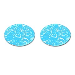 Illustration Scribble Reason Design Pattern Cufflinks (oval) by Wegoenart